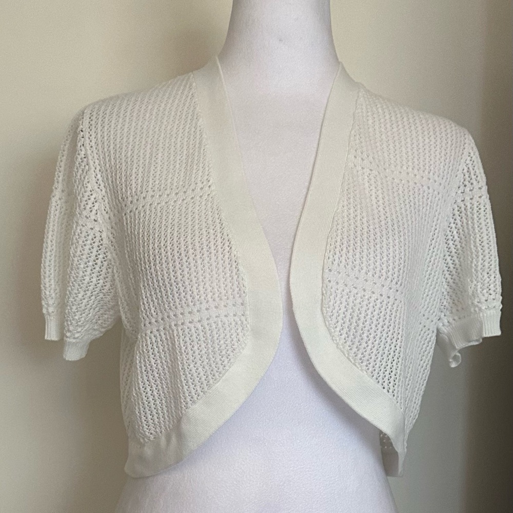 NWT Rabbit Rabbit Rabbit Short Sleeve Cardigan Bolero Lightweight Size M - Picture 15 of 16